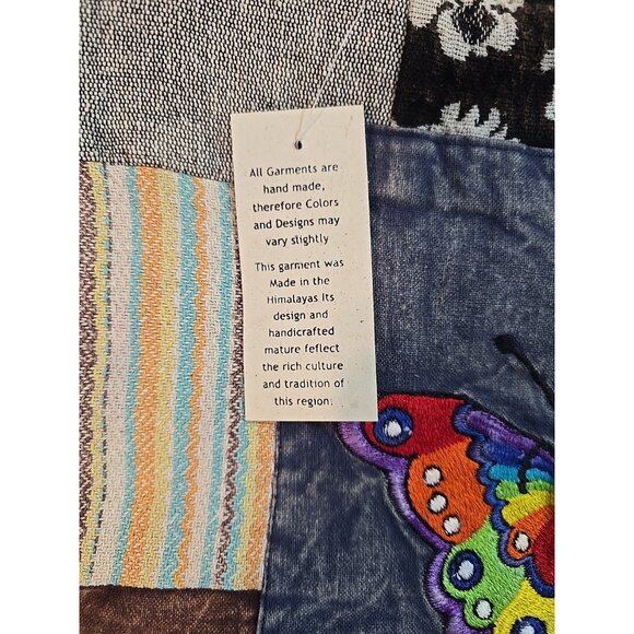 Kathmandu Imports Nepal large shoulder bag hippie boho festival butterfly New - Picture 5 of 14